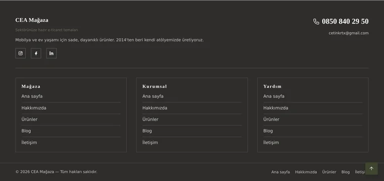 Kenardan kenara düzeninin görünümü