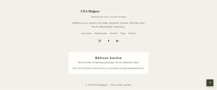 Ortalanmış düzeninin görünümü