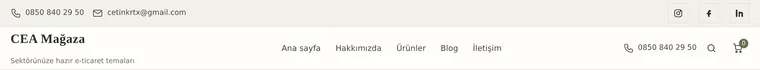 İletişim şeritli düzeninin görünümü