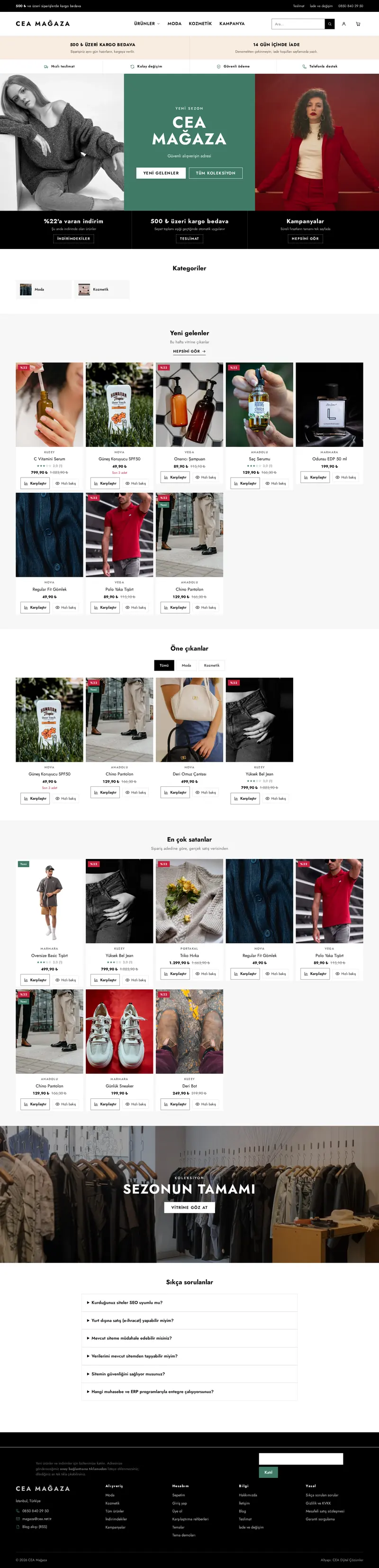 İpek — Butik Moda temasının ana sayfası