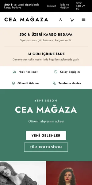 İpek — Butik Moda temasının mobil görünümü