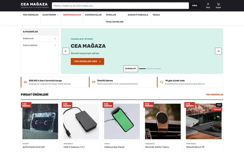 Tunga (Elektronik / Teknoloji) temasının masaüstü görünümü