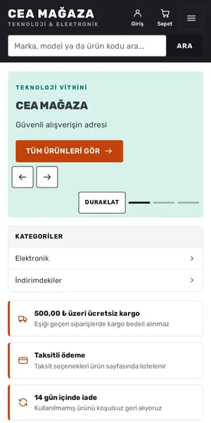 Tunga (Elektronik / Teknoloji) temasının mobil görünümü